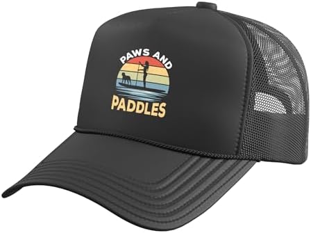 Stand Up Paddle Board with Dog SUP Girl Stand Up Paddle Trucker Hat with Adjustable Mesh Back