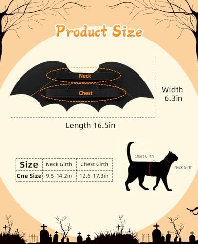 Halloween Cat Bat Wings with Mask Costume