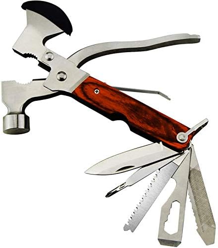 18-in-1 Multitool Camping Axe Hammer, Multi Tool with Plier, Knife