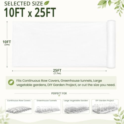 10x25Ft Garden Netting, Fine Mesh Insect Netting for Plant Protection