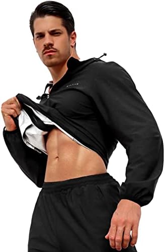 Men's Sauna Suit 2-Piece Performance Jacket and Pants Set for Weight Loss Workout Boxing
