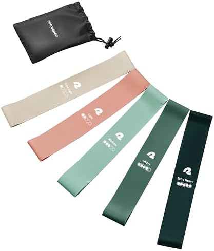 Retrospec Activate Resistance Loop Band Set for Working Out, Home Fitness, Toning, Stretching & Exercise - Lightweight & Portable for Men & Women