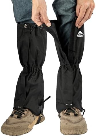 Leg Gaiters for Men and Women Waterproof Adjustable Gators for Hiking Boots in Climbing Hunting Trekking Snow Gaiters