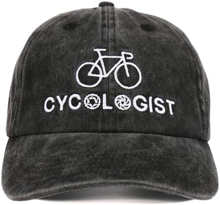InnoBeta Cyclist Gifts for Men - Cycologist Bicycle Hat - Road Cycling Embroidered Baseball Cap Grey