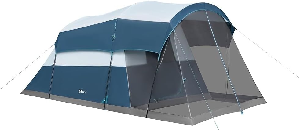 Portal 6/8 Person Instant Tent with Screen Porch, Waterproof Family Camping Tent