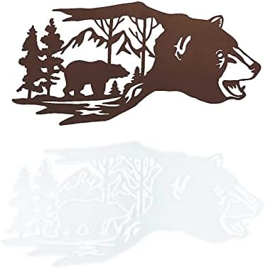 Bear Resin Mold - Wall Decor with Mountain & Forest Tree, Animal Silicone Mold for Epoxy Resin Casting, Art Wall Decor Craft