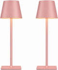 Yogaret Pink Cordless Table Lamps, 6000mAh Rechargeable Battery, 2 Pack
