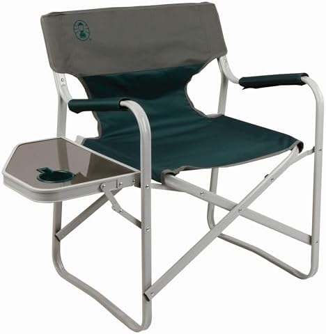 Coleman Outpost Elite Folding Camping Chair with Side Table & Cup Holder, Weather-Resistant Portable Chair with Arm Rests