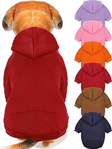 Syhood 6 Pieces Dog Hoodie Winter Warm Sweater with Hat Small Dogs,XXS