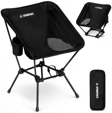 Ultralight Camping Chair for Adults, 3.6 lb, 350 lb Capacity