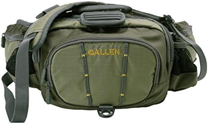 Allen Company Eagle River Lumbar Fly Fishing Pack - Holds 6 Fly Boxes, Zip‑Down Workstation, Waist Bottle Pockets, Durable Outdoor Waist Pack - Gray/Lime and Olive Green