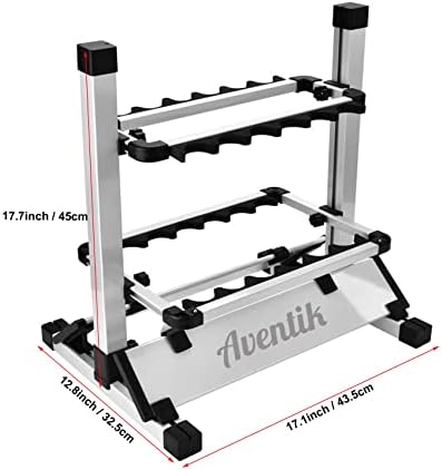 Aventik Aluminum Fishing Rod Rack 12 Rod Stand