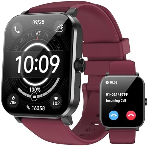 Smart Watch - 2026 Upgraded Fitness Tracker 1.85" HD Bluetooth Call and Text Smartwatch with 7 Day Battery 5 ATM Waterproof Heart Rate Sleep Monitor 130+ Sport Modes for Android & iOS (Beige)