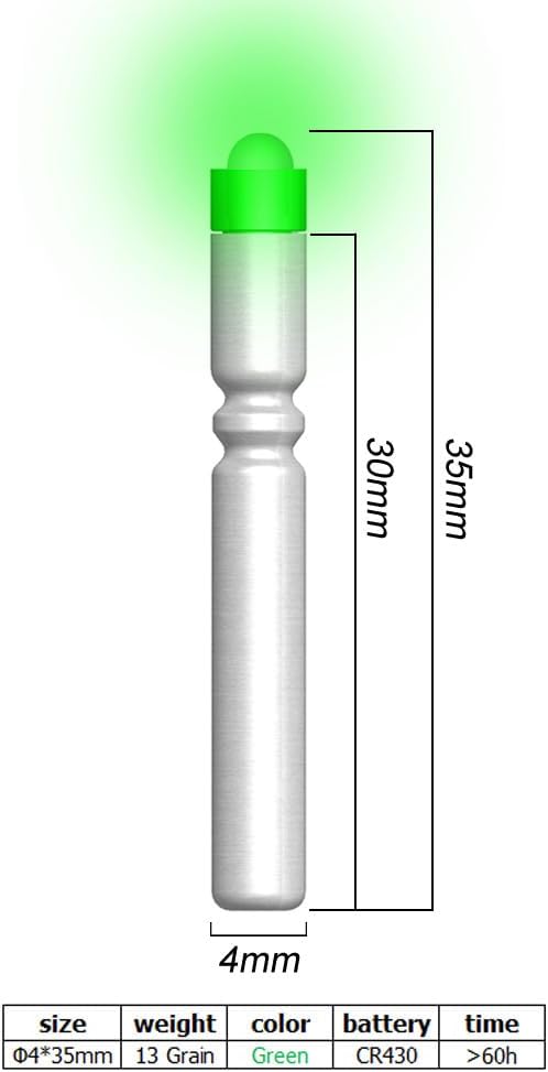 CosiComu Fishing Bobber Lights,Night Fishing Float Lights,Fishing Glow Sticks,Lighted Nocks for Arrows 6-Pack
