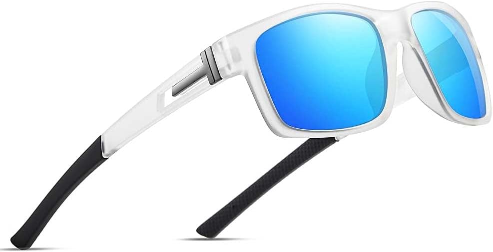 suoso Polarized Sports Sunglasses for Men: UV400 Protection Glasses Wrap Around Goggles for Driving Fishing