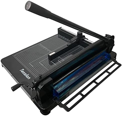 TEXALAN(R) Heavy Duty Guillotine Paper Cutter Black 400 Sheets Stack Paper Trimmer (A3-17'' Paper Cutter)