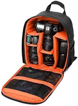 Waterproof SLR/DSLR Camera Backpack Shoulder Bag Travel Case For Canon Nikon Sony Digital Lens (Medium, Orange)