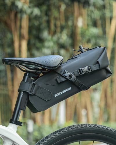 ROCKBROS Bike Saddle Bag Bikepacking Bag Large Capacity Bicycle Seat Bag