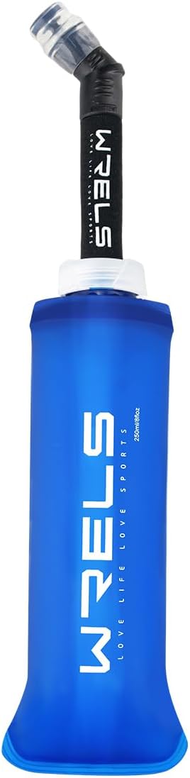 WRELS TPU Running Water Bottle with Straw for Hydration Vest Pack BPA-Free