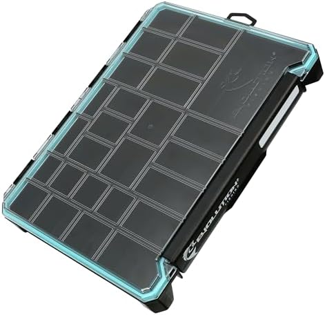 Evolution Fishing BallistiX Terminal Tackle Tray - Waterproof, Anti-Corrosion, One Hand Latch, Clear Lid, Lure Box, Tackle Storage