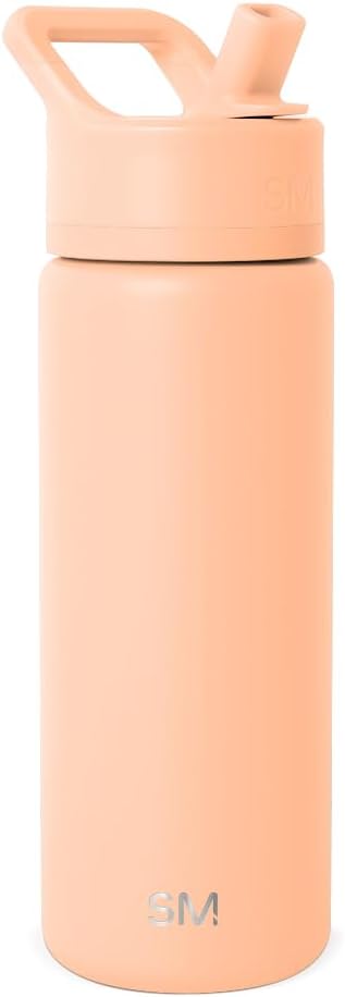 Simple Modern Insulated Water Bottle with Straw | 18oz | Orange