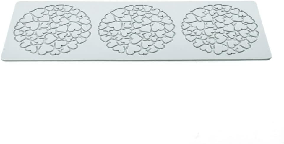 Hollow Leaf Silicone Molds Lover Heart Chocolate Molds Geometry 3D Silicone Mould Chocolate Candy Leaf Mold Sugar Craft Cake Decoration Cupcake Top (N_Heart_14.4 * 5 * 0.12inch)