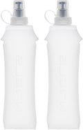 WRELS TPU Collapsible Soft Flask,Lightweight PBA Free Folding Running Water Bottles,Leakproof Durable Hydration Flask for Outdoors (500ml/16.9oz-2 Packs-White)