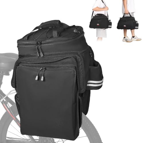 KEMIMOTO Bike Rack Bag, Expandable 40L Bicycle Rear Rack Trunk Pannier Bag