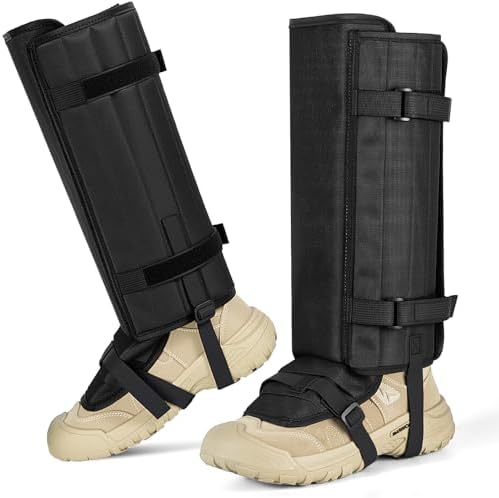 Glamgen Snake Hunting Gaiters for Men, Gaiters for Hiking Waterproof, Adjustable Snake Bite Protection for Lower Legs, Fits for Hunting, Hiking Outdoor and Farm Work Men & Women
