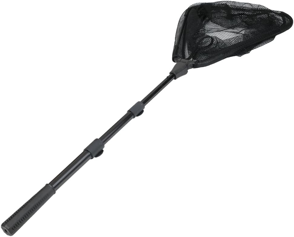 RESTCLOUD Fishing Landing Net with Telescoping Pole Handle, Fishing net Freshwater for Kids Men Women, Extend to 40-63 Inches