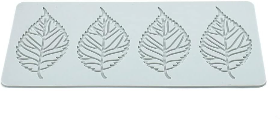 Hollow Leaf Silicone Molds Lover Heart Chocolate Molds Geometry 3D Silicone Mould Chocolate Candy Leaf Mold Sugar Craft Cake Decoration Cupcake Top (V_Leaf_9.2 * 4.44 * 0.12inch)