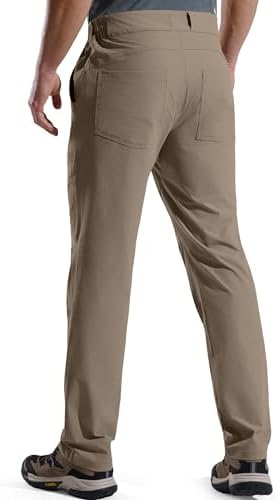 FREE SOLDIER Men's Outdoor Cargo Hiking Pants with Belt Lightweight Waterproof Quick Dry Tactical Pants Nylon Spandex (Sand 36W/32L)