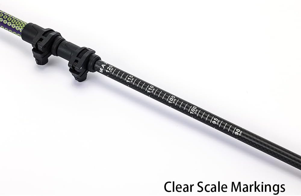 2pcs Ultralight Trekking Poles Adjustable Folding Walking Sticks 22.4-47.2"