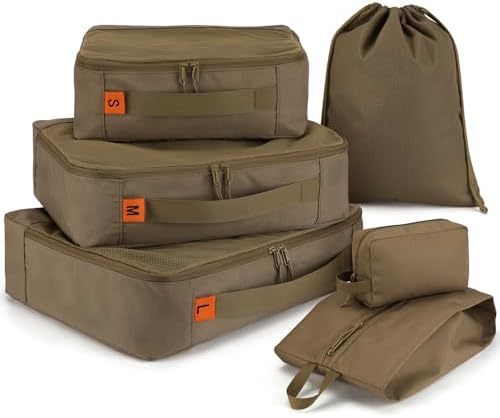 ZOMFELT 6 Pcs Packing Cubes for Travel Cubes & Sturdy Packing Organizers