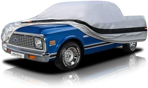 10Layer Truck Cover Waterproof All Weather.Pickup Truck Cover Length: 206-215 inches,Universal Fit Most Regular Cab Short Box Honda Ridgeline Ford Ranger Nissan Frontier Chevy Colorado C10.