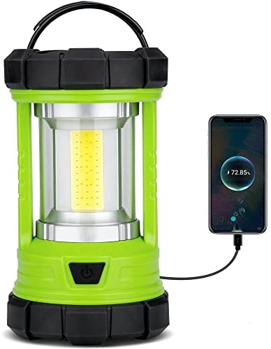 Favourlite Rechargeable Camping Lantern, 3000LM 360° LED Light for Power Outages, 4400mAh with USB-C Emergency Phone Charging, 5 Modes, Water-Resistant Tent Light with Hanging Hooks