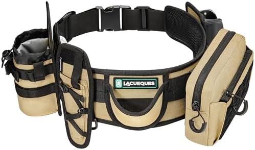 Wading Fishing Belt with Rod Holder and Tackle Pouch, Tan