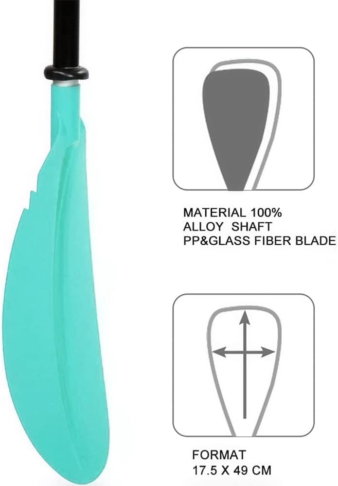 Karltion Kayak Paddle - Adjustable 2 Pieces Aluminum Alloy Shaft with Glass Fiber Blade for Surfing,Oar Fishing Easy Packable Travel