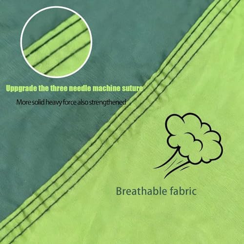 Camping Hammock with Tree Straps Portable Nylon Green 118"x78"