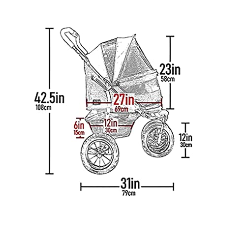 Pet Gear No-Zip Double Pet Stroller, Jade