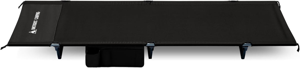 ONETIGRIS SUPRAGRIS Camping Cot, Support Up to 400lbs, Lightweight Comfortable Folding Bed for Camping, Hiking, Backpacking, Travel, Car Trips, Office Nap (Black)
