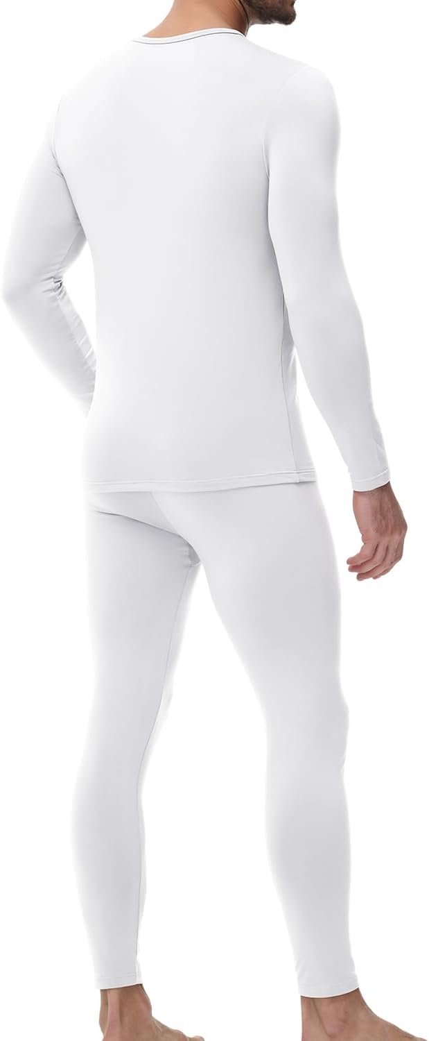 wirarpa Men's Cotton Long Johns Thermal Underwear Set Top and Bottom