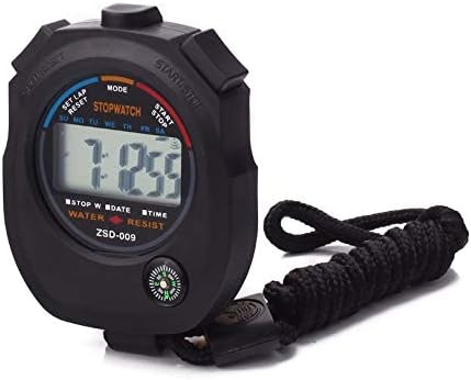 Pgzsy 2 Pack Multi-Function Electronic Digital Sport Stopwatch Timer, Large Display with Date Time and Alarm Function,Suitable for Sports Coaches Fitness Coaches and Referees,Pgzsy
