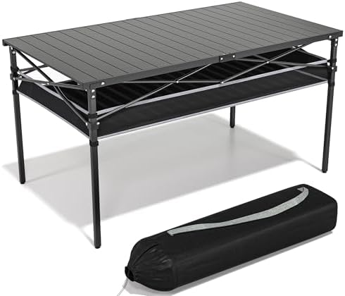 46.6 Inch Aluminum Foldable Camping Table for Party and Picnic