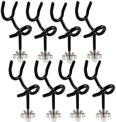 Sure Grip Steel Boat Rod Holder 20 Degree PVC Coated Steel Wire Fishing Pole Holder (8PCS)
