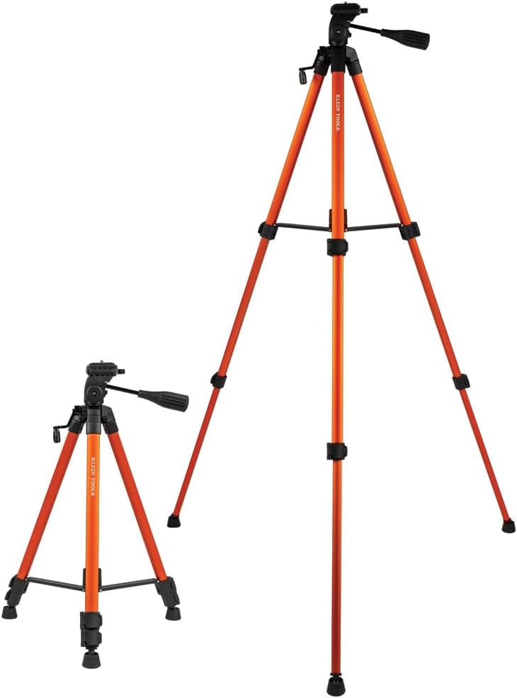 Klein Tools 69345 Tripod, Flexible Tripod with Mount, Lightweight Aluminum, Compatible with Klein Tools Laser Levels and other Products