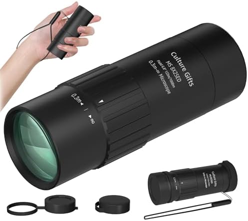 8x25mm Mini Monoculars for Adults High Power Clear View, Easy Focus, Multi-Coated Lens, BAK-4, 18mm ED Eyepiece, Twist-up Eyecup, Compact Monocular Telescope with Hand Strap for Hunting Bird Watching