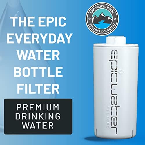 Epic Water Filters Everywhere Bottle Filter Complete Filter | 1-Pack | 75 Gallon Total Life | 3-4 month Supply | Compatible with all Epic Water Bottles | Replaces Everyday and Outdoor