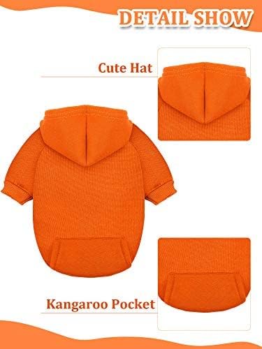 Syhood 6 Pieces Dog Hoodie Winter Warm Sweater with Hat Small Dogs,XXS