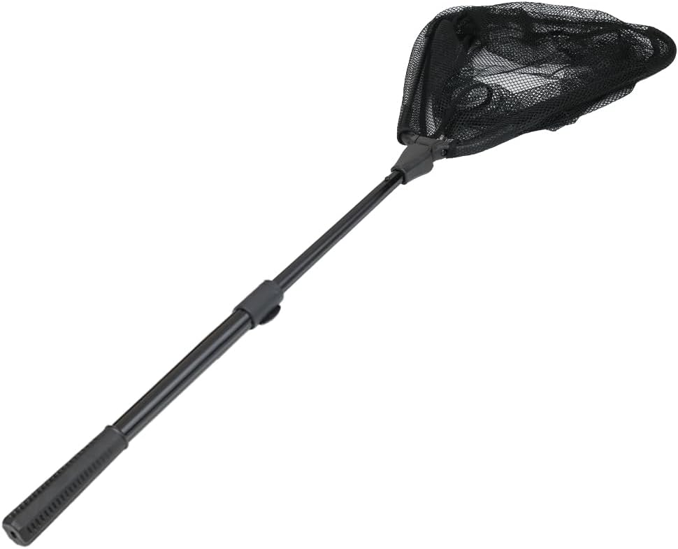 RESTCLOUD Fishing Landing Net with Telescoping Pole Handle, Fishing net Freshwater for Kids Men Women, Extend to 40-63 Inches